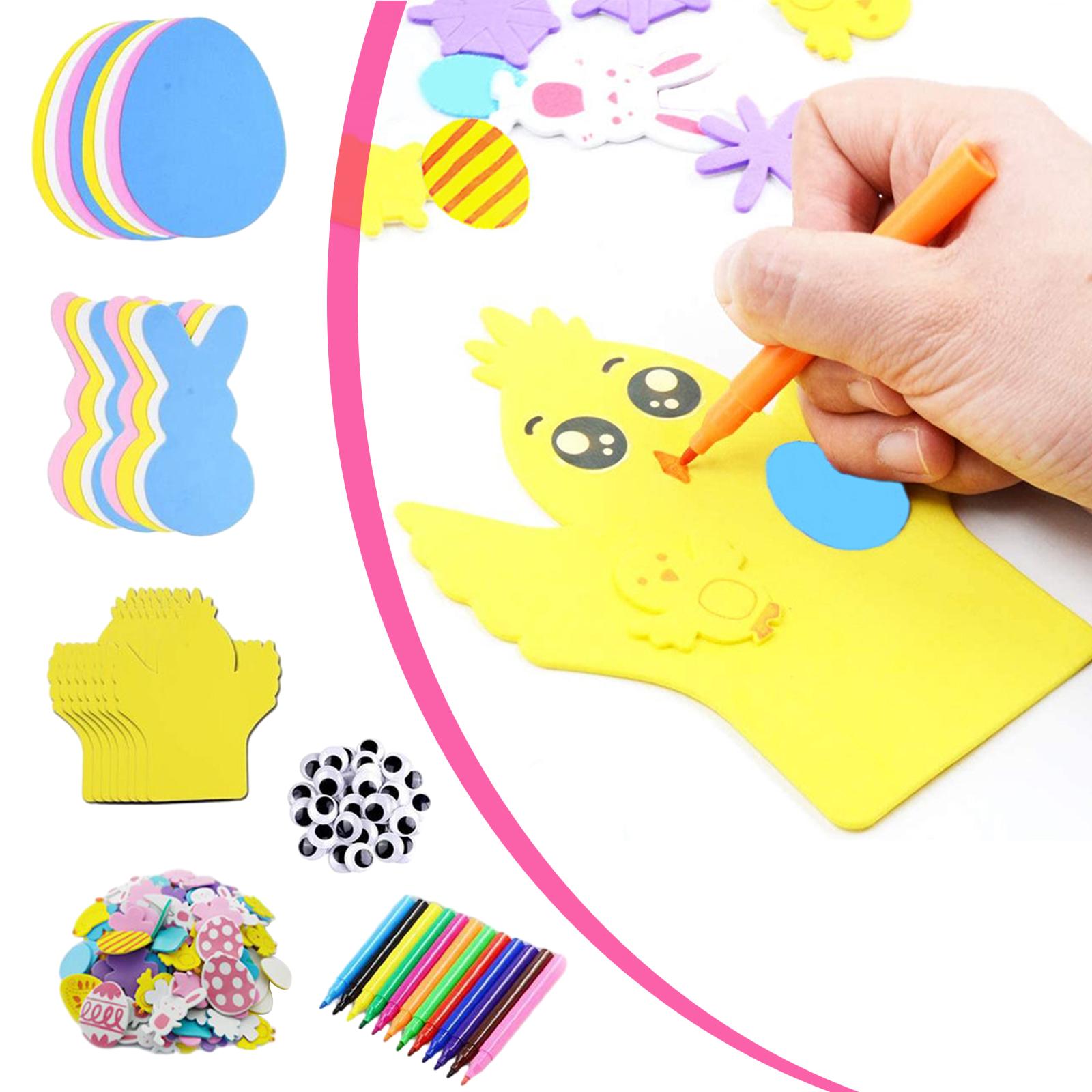 Art Craft Holiday - イースターのフォームステッカーセット。多色で、子供たちのDIYや工作、教室での活動、ホリデーシーズンのイベントなどに使える。