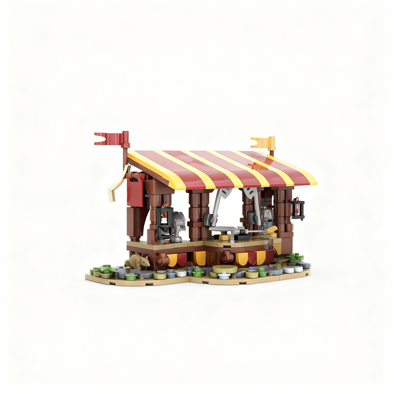 Art Craft Ideas For Christmas - 367ピース MOCアーマーマーケット城モデル ビルディングブロック おもちゃ 組み立て クリスマスギフト