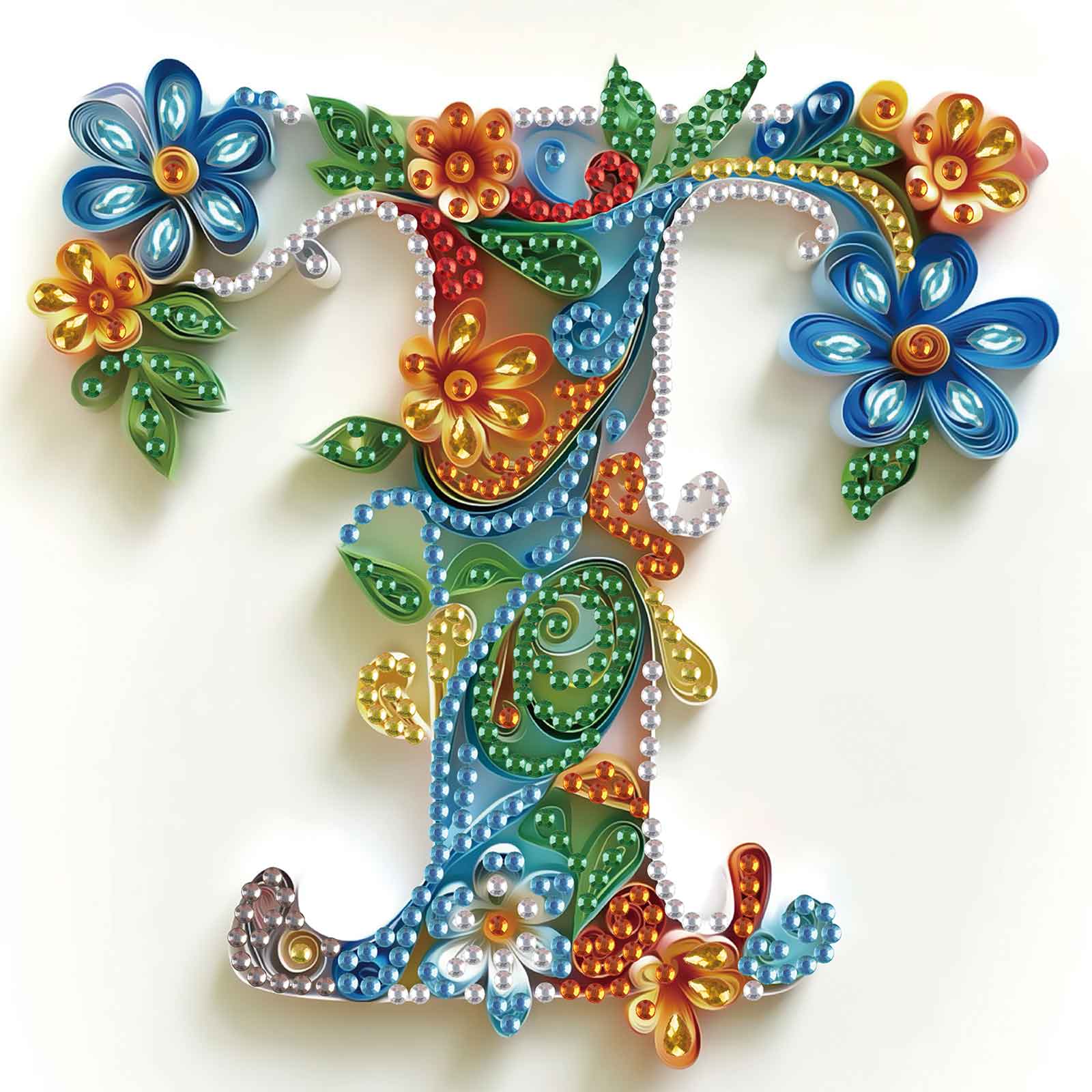 Art Craft Letter T - 特殊な形のダイヤモンドアートペインティングキット、「T」の文字DIY部分ダイヤモンドアートクラフトキット、家の装飾や手作りギフトに最適、6.69x6.69インチ
