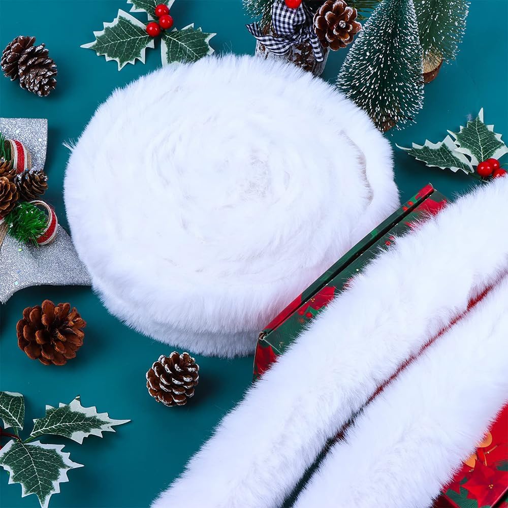 Art And Craft For Xmas - フェイクファーリボンミンクウールストリップ、手工芸品アクセサリー、人工工芸品、クリスマスパーティー縫製の装飾