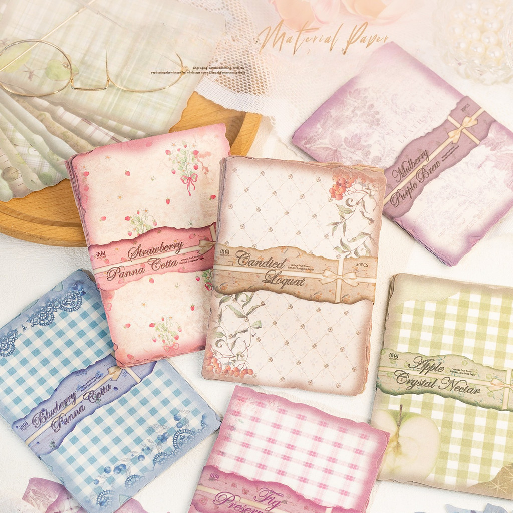 Art Craft Journals - Journamm 30枚入りスクラップブック用紙 スクラップブック用品 背景紙 ジャンクジャーナル カード作成