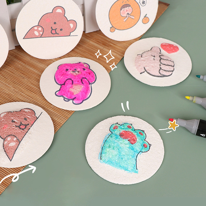 Art Craft Education - 10枚入り 3Dマジック パフィーフォーム テクスチャペイントペーパー 子供用 DIY