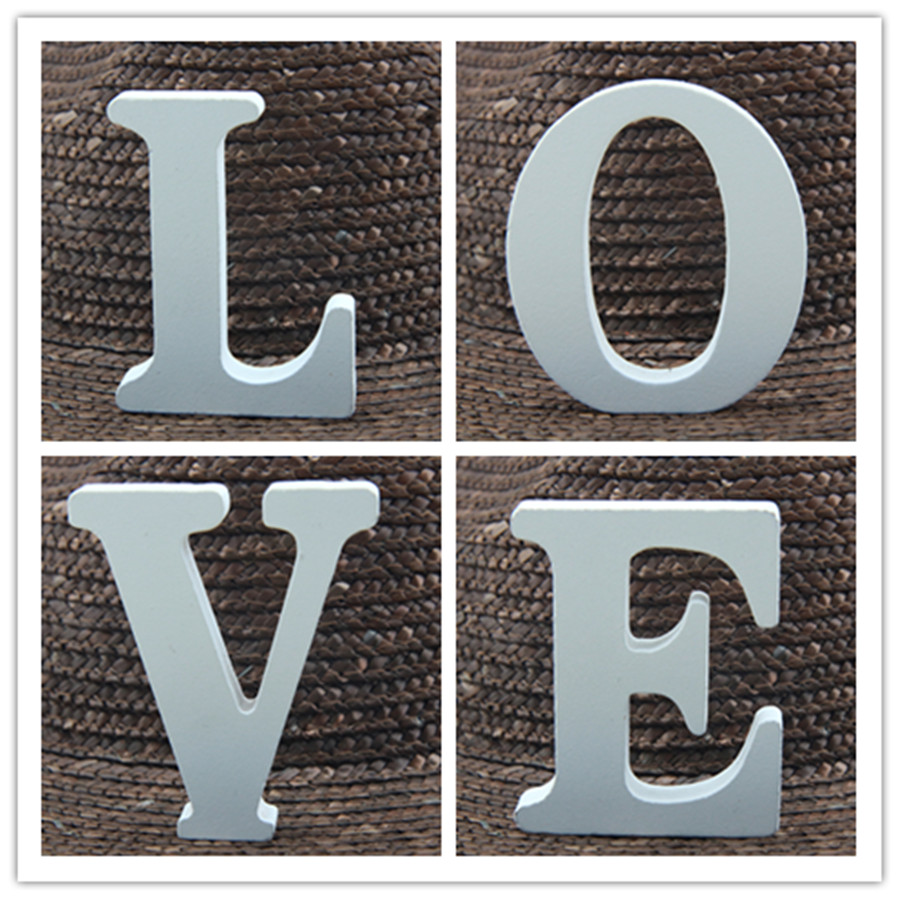 Art Craft Names - 装飾的な白い木製の文字,アルファベットの文字,パーソナライズされた自分でできる名前,手作りのアートデザイン,結婚式の心,家の装飾,8cm,1個