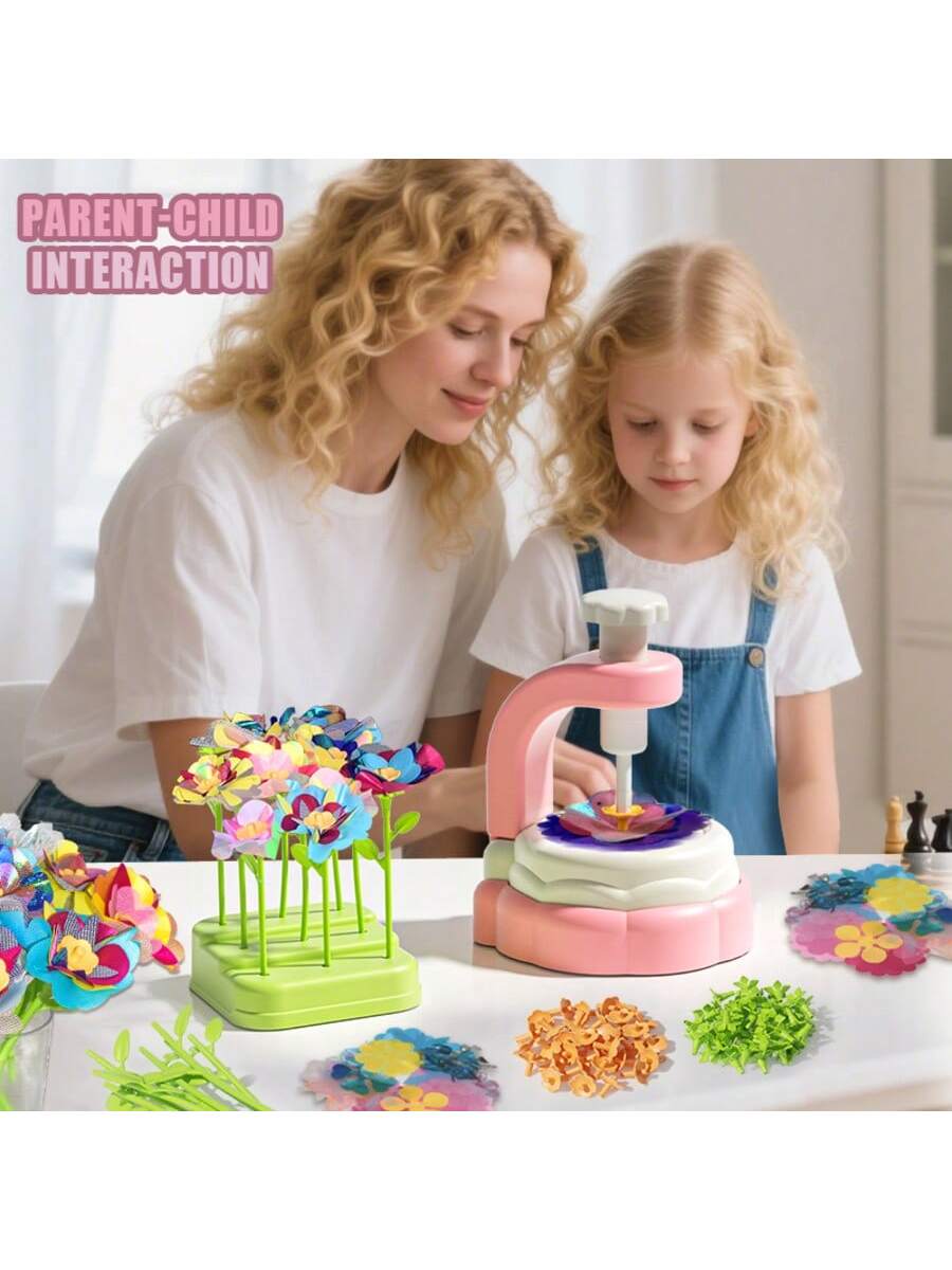 Art Craft 5 Year Old - 子供用フラワークラフトキット、プレス機付きアートクラフトおもちゃ、子供へのギフト
