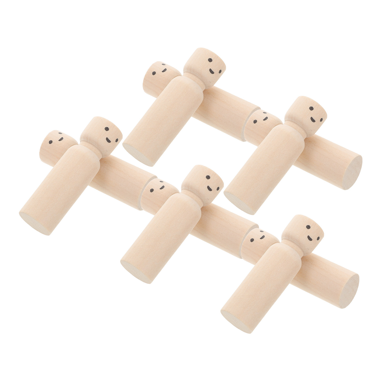 Art And Craft For Nursery - 10個入り、環境に配慮した天然木製ペグ。未塗装のDIYクラフトキットで、創造的なアートプロジェクトや、お部屋の装飾、子供部屋のアクセントとして活用できます。