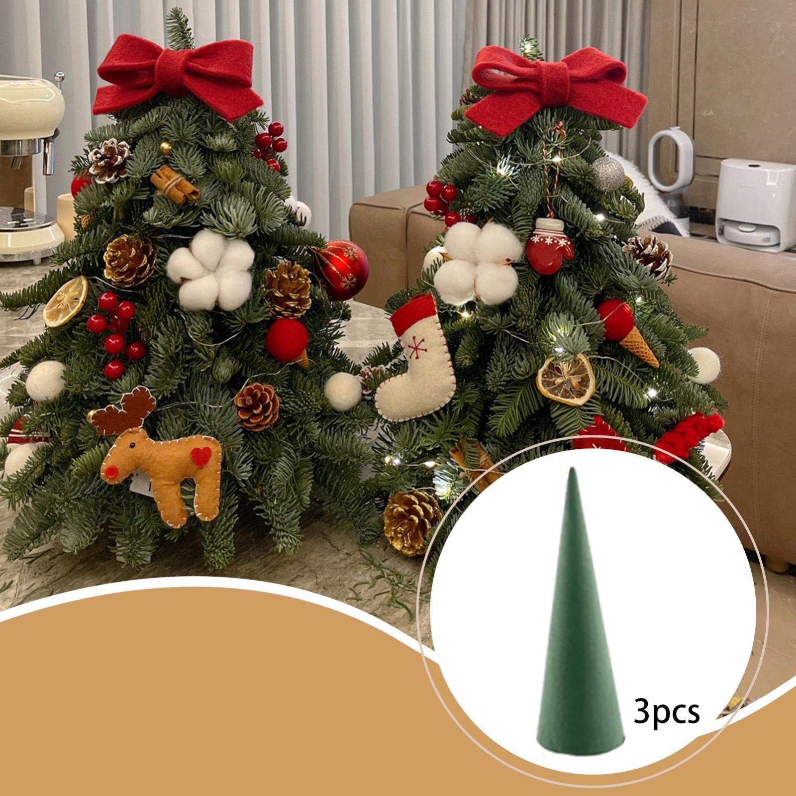 Art Craft Holiday - 花柄のクリスマスツリーコーン 多用途 ポータブル ホリデーフェスティバルデコレーション クリスマスデコレーションDIYアート 花のアレンジメント