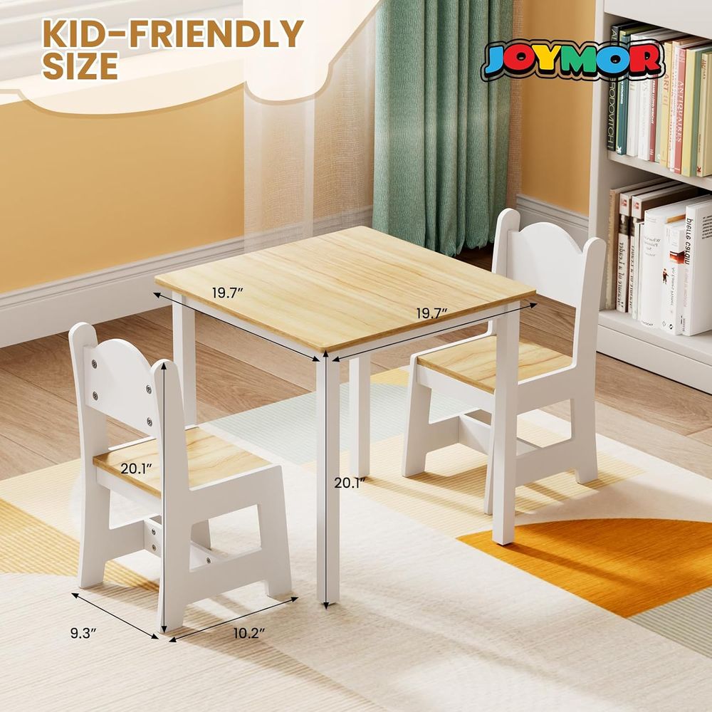 キッズテーブルと椅子2脚、幼児用セット、木製アクティビティテ - Art And Craft For Nursery のレビューと価格