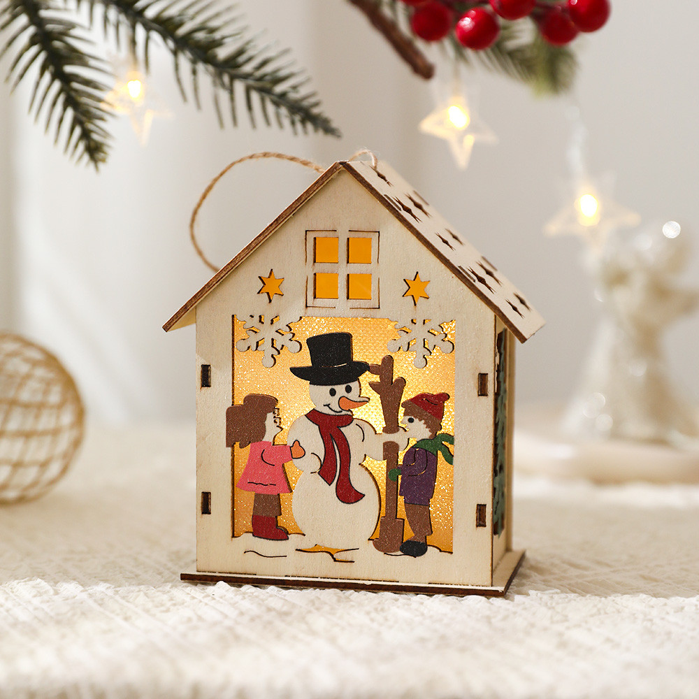 3D木製クリスマスハウスクラフトキット ライトアップ クリス - Art And Craft For Xmas のレビューと価格