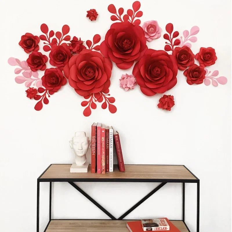 DIY造花 大型ペーパーローズフラワー 背景幕 フルキット  - Art And Craft For Nursery のレビューと価格