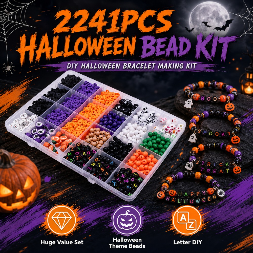 大人向けハロウィーンジュエリー製作キット。黒、オレンジ、紫の - Art Craft For Adults のレビューと価格