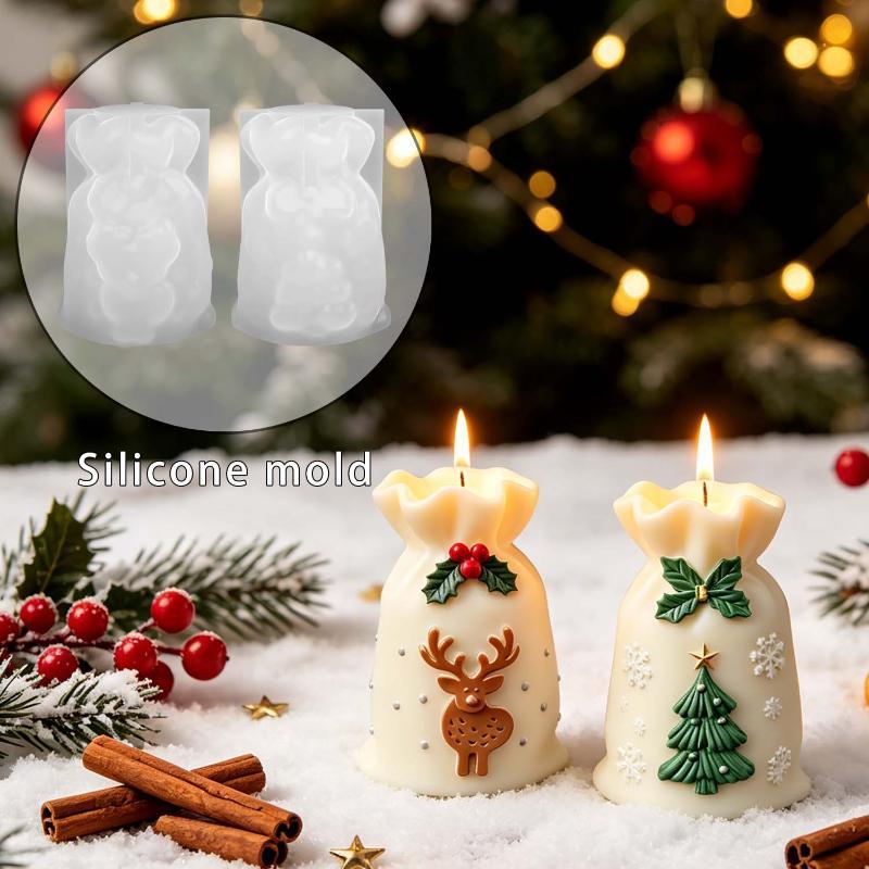 再利用可能なサンタ袋型シリコンモールド 簡単取り外しデザイン - Art And Craft For Xmas のレビューと価格