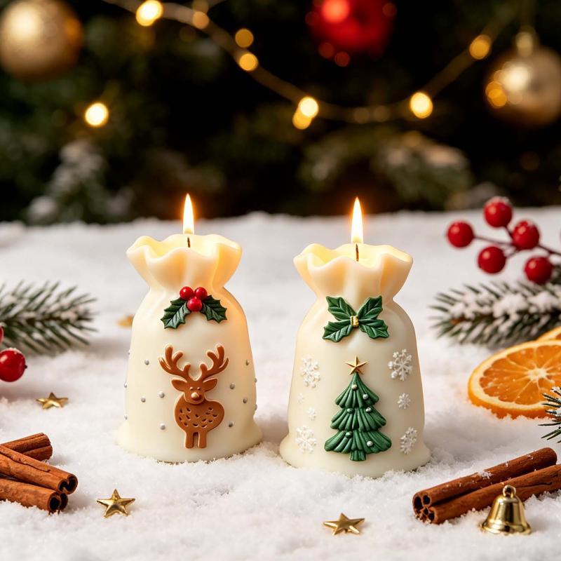 再利用可能なサンタ袋型シリコンモールド 簡単取り外しデザイン - Art And Craft For Xmas のレビューと価格