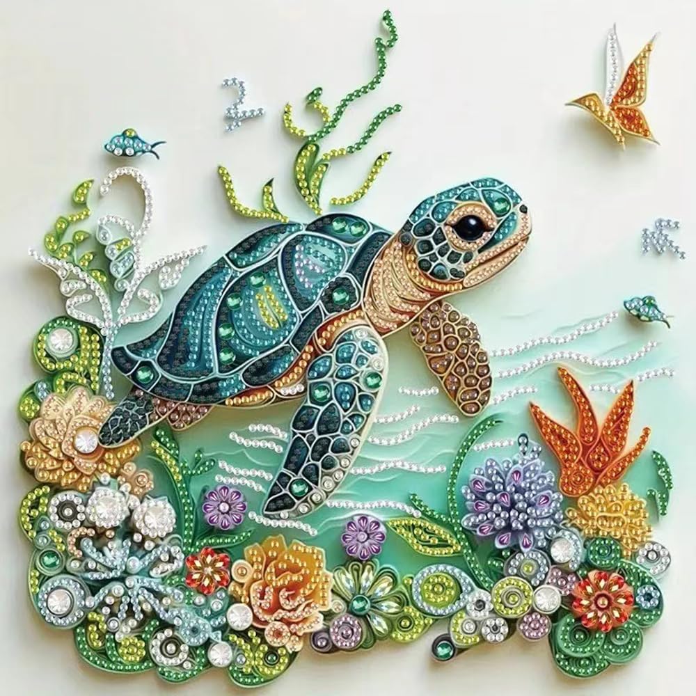海亀動物ダイヤモンドペインティングキット 大人初心者向けDI - Art Craft For Adults のレビューと価格