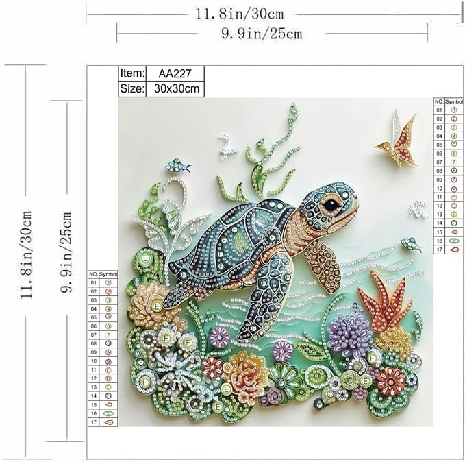 海亀動物ダイヤモンドペインティングキット 大人初心者向けDI - Art Craft For Adults のレビューと価格