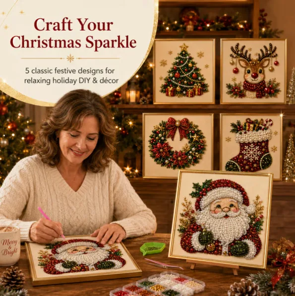 クリスマス・ダイヤモンドアート・クラフトキット。サンタクロー - Art And Craft For Xmas のレビューと価格