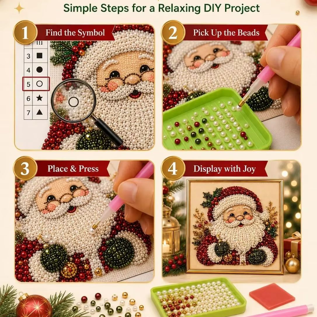 クリスマス・ダイヤモンドアート・クラフトキット。サンタクロー - Art And Craft For Xmas のレビューと価格