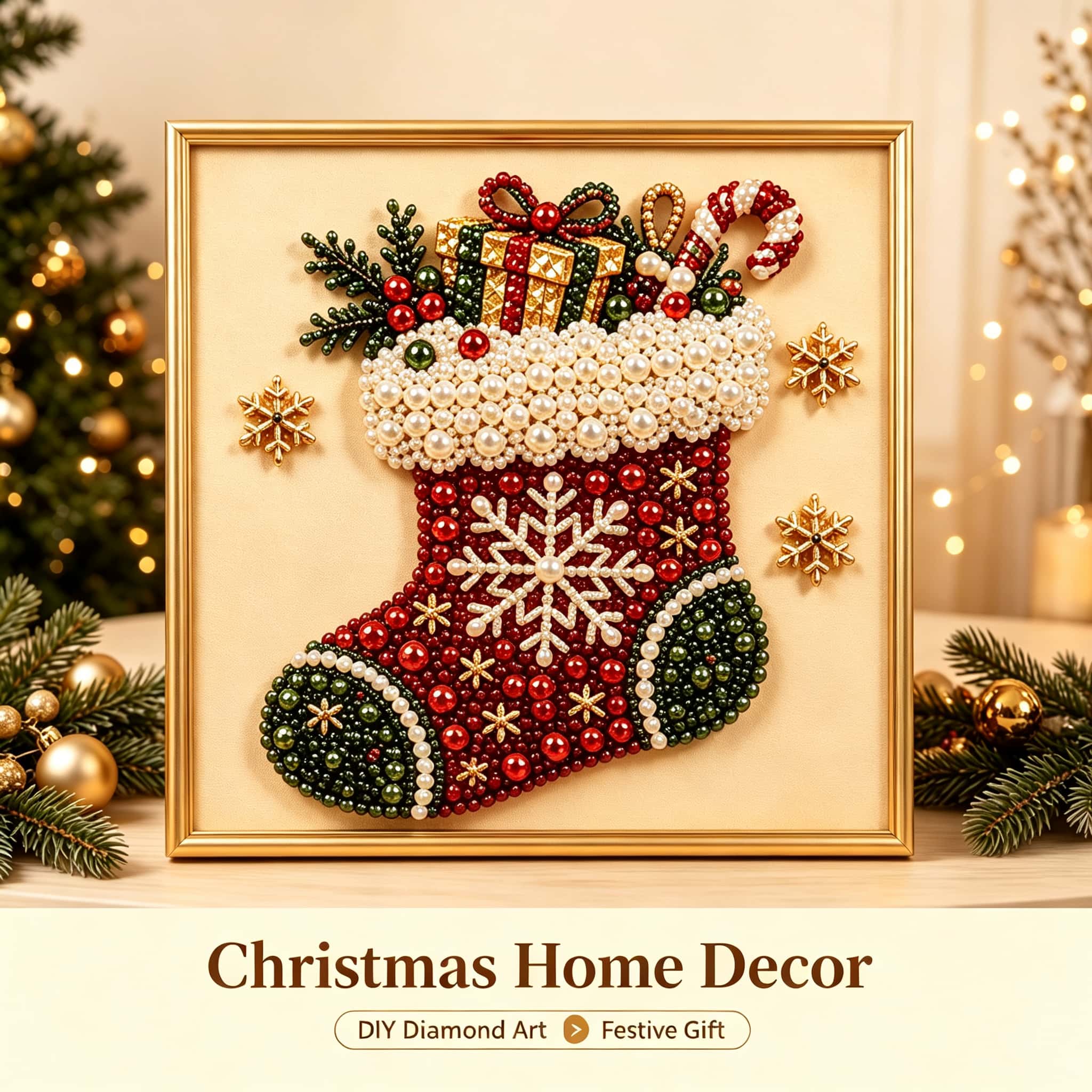クリスマス・ダイヤモンドアート・クラフトキット。サンタクロー - Art And Craft For Xmas のレビューと価格