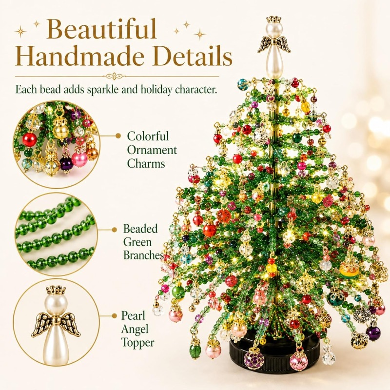 ビーズクリスマスツリークラフトキット オールインワンホリデー - Art And Craft For Xmas のレビューと価格