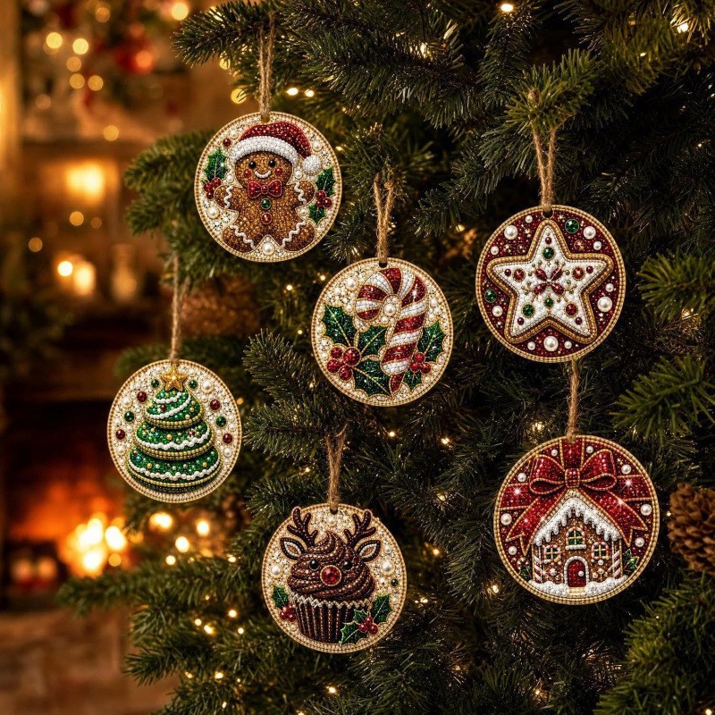 6個入り DIY ダイヤモンドアートペイント クリスマス ア - Art Craft Holiday のレビューと価格