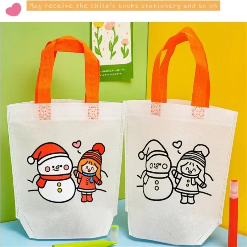 子供のための落書き不織布バッグ,漫画バッグ,カラフルな詰め物 - Art And Craft For Xmas のレビューと価格