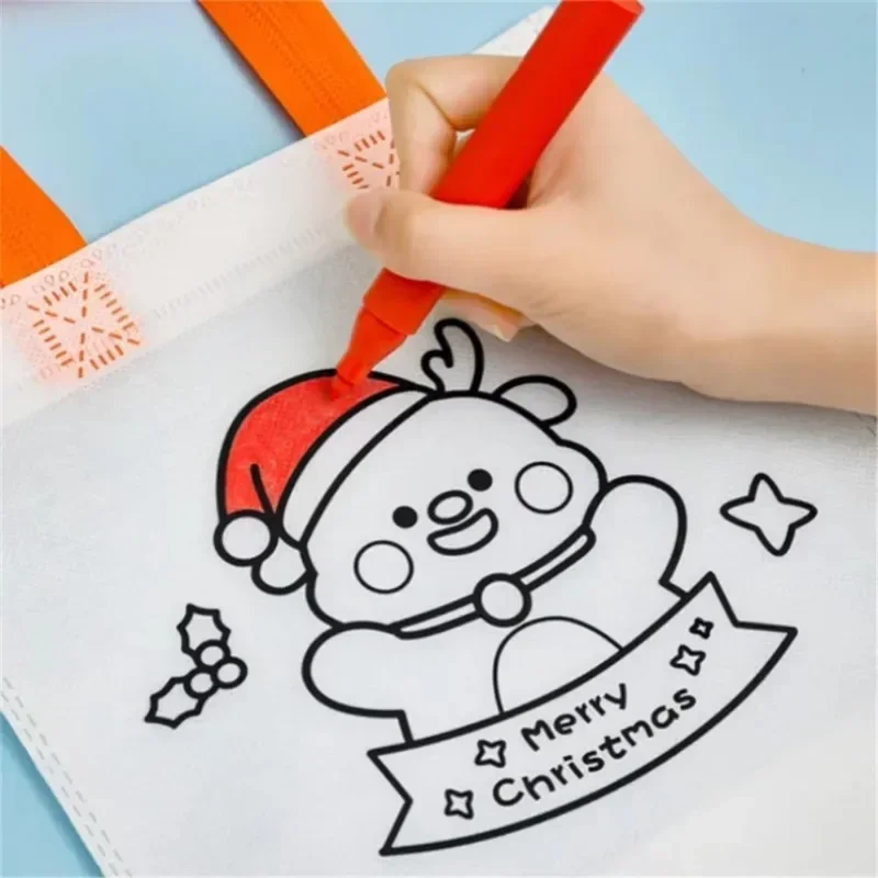 子供のための落書き不織布バッグ,漫画バッグ,カラフルな詰め物 - Art And Craft For Xmas のレビューと価格