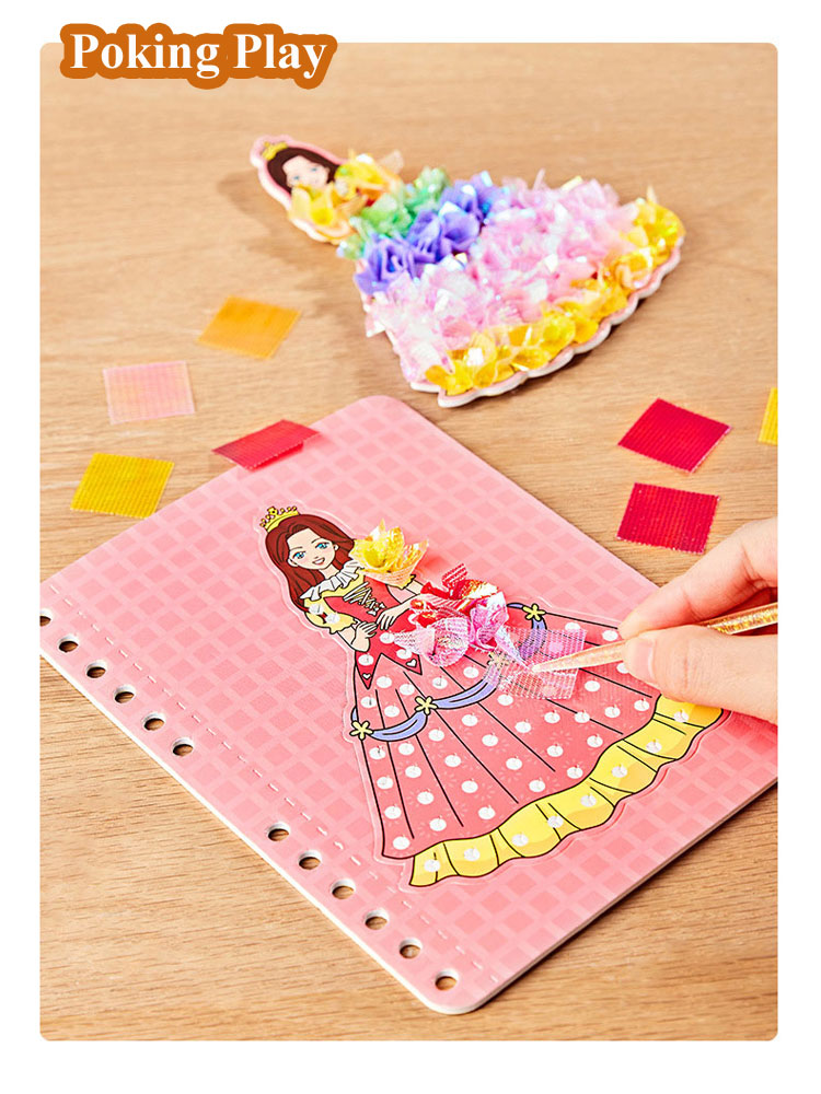 DIY 絵画ステッカークラフトおもちゃ子供アート女の子突くプ - Art Craft 5 Year Old のレビューと価格