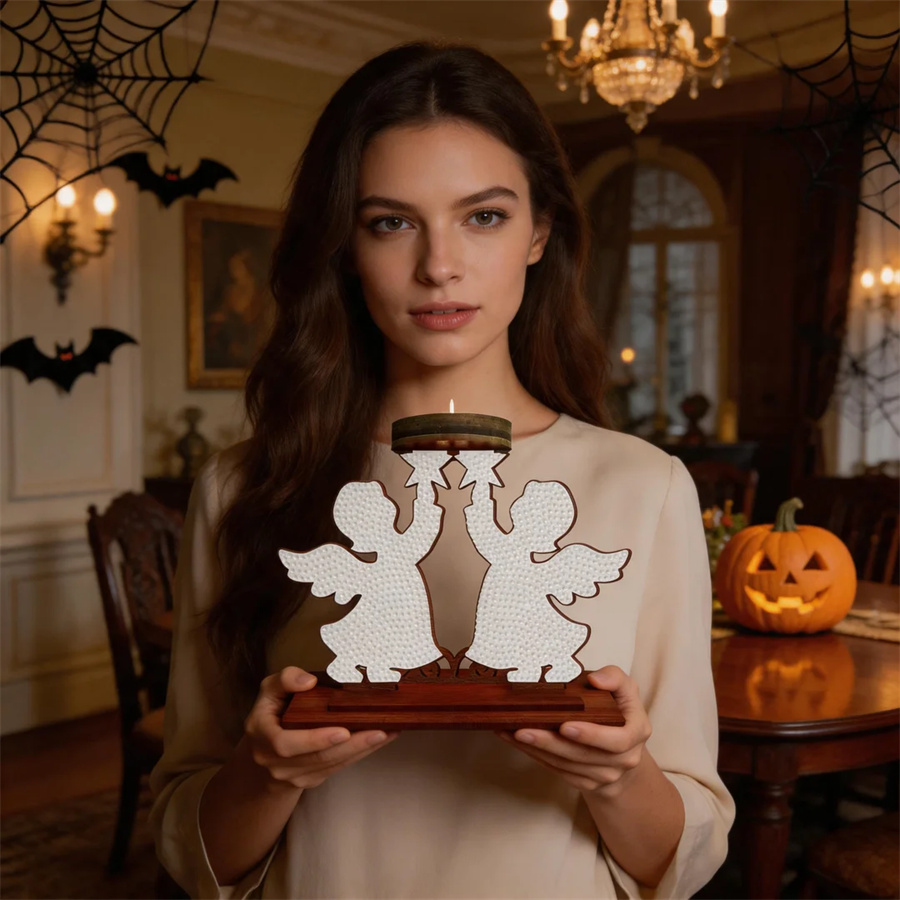 子供向けキャンドルホルダー、ハロウィーンのギフト、ダイヤモン - Art Craft Holiday のレビューと価格