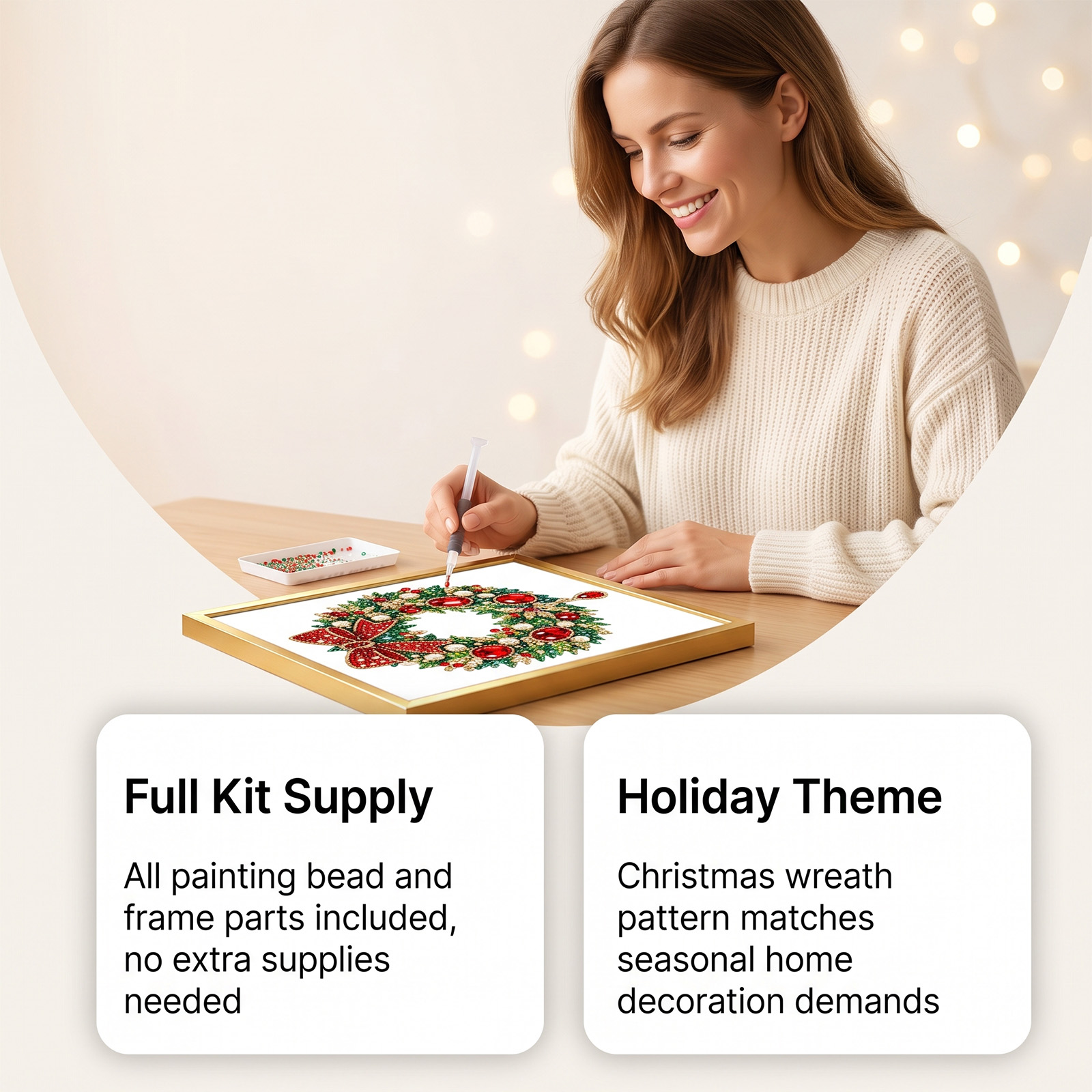 クリスマスDIYダイヤモンドペインティングキット 大人と子供 - Art And Craft For Xmas のレビューと価格