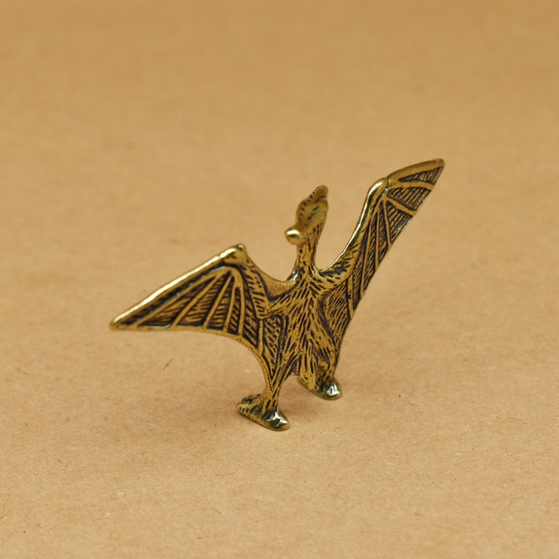 1個 真鍮製 ヴィンテージ プテロダクティル彫刻 恐竜をテー - Dinosaur And Craft のレビューと価格