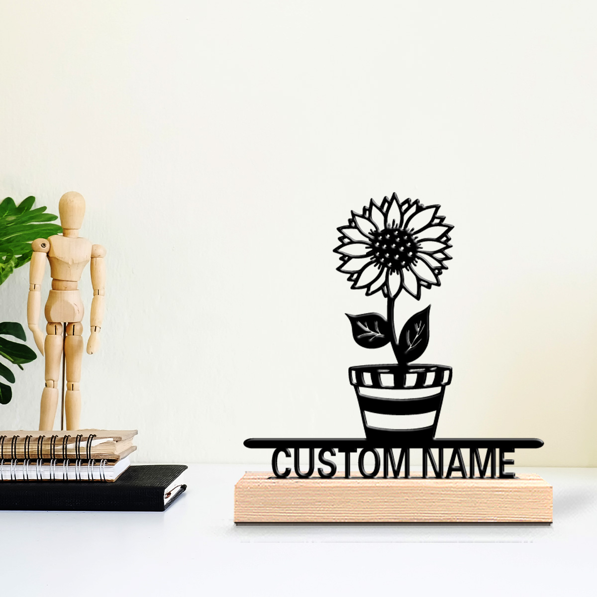 1pc シンプルな花カスタマイズされた名前金属像金属装飾アー - Art Craft Names のレビューと価格
