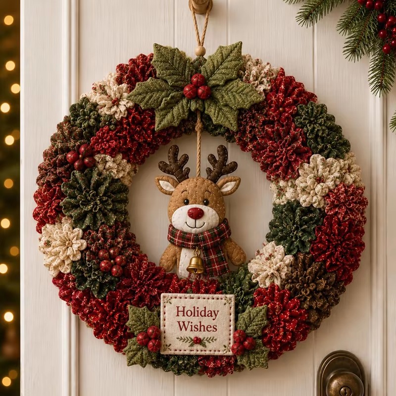 3Dクリスマスファブリック刺繍キット。縫い付け不要のクリスマ - Art Craft Holiday のレビューと価格