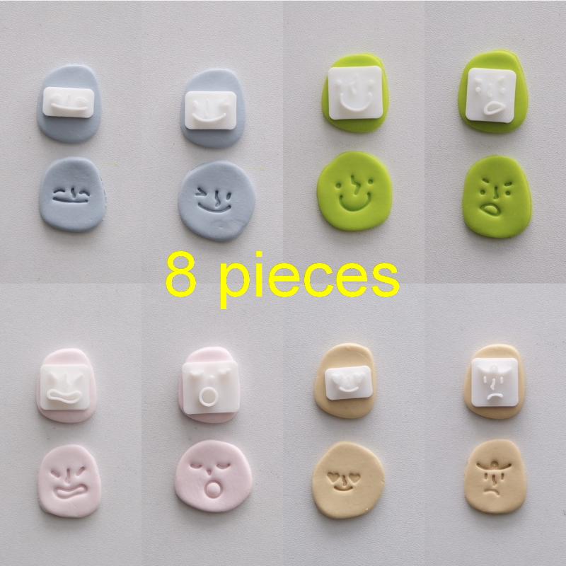 8個入りミニ漫画表現ポリマークレイスタンプモールドセット、様 - Polymer Clay Set のレビューと価格