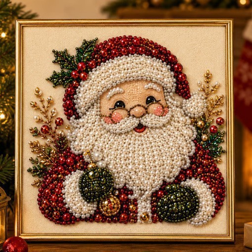 クリスマス3DパールアートDIYキット サンタダイヤモンドペ - Art And Craft For Xmas のレビューと価格