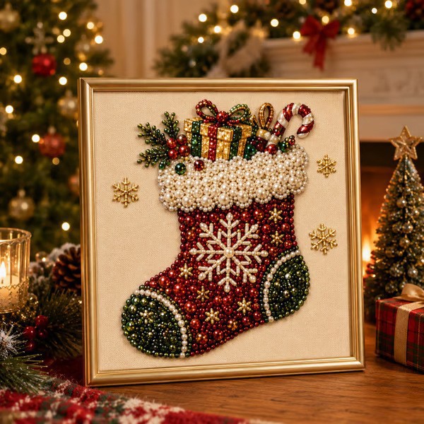 クリスマス3DパールアートDIYキット サンタダイヤモンドペ - Art And Craft For Xmas のレビューと価格