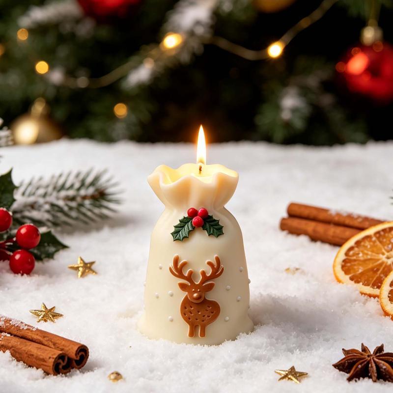 再利用可能なサンタ袋型シリコンモールド、DIYキャンドル吊り - Art And Craft For Xmas のレビューと価格