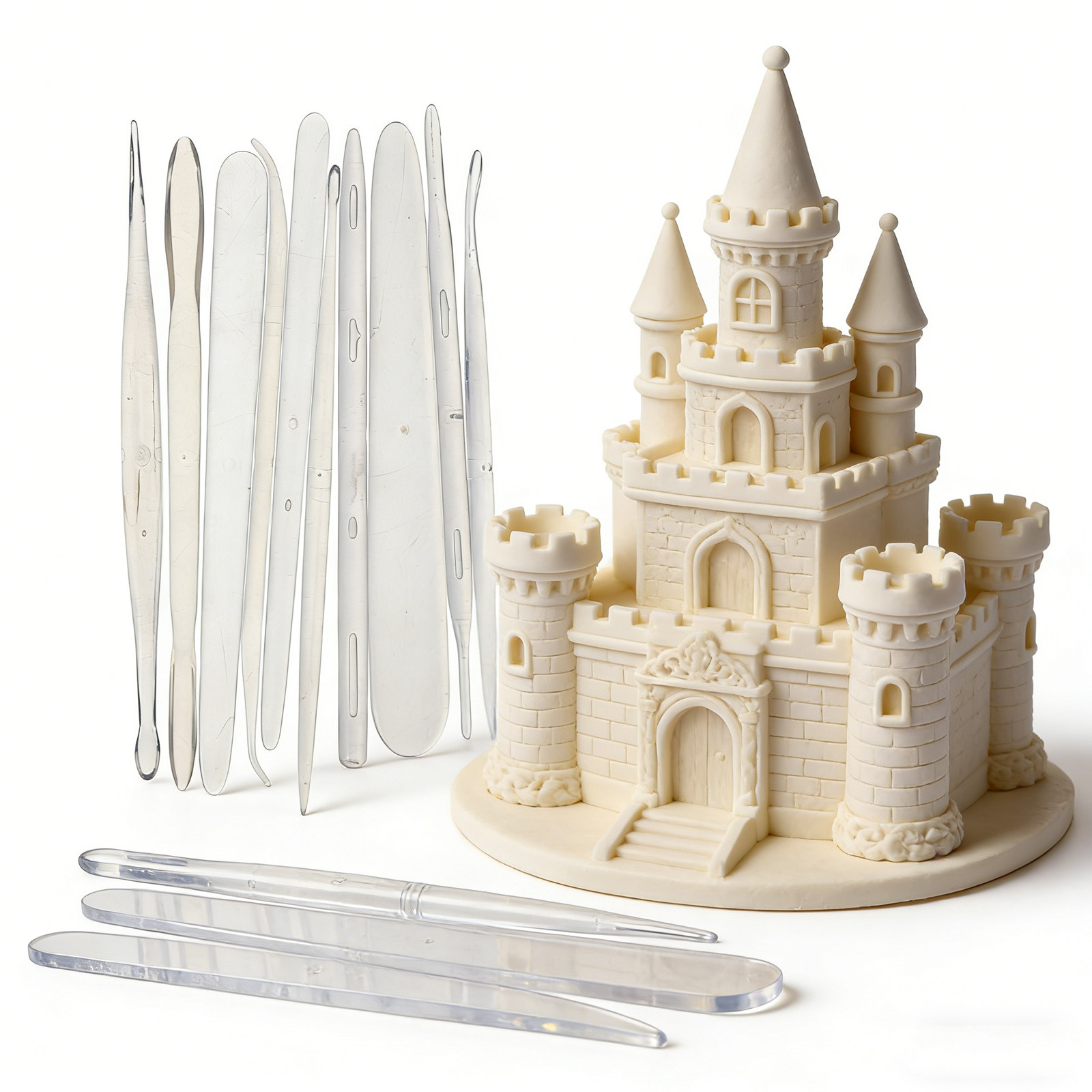 1セットのフォンダンツールセット。プラスチック製のケーキ彫刻 - Polymer Clay Set のレビューと価格