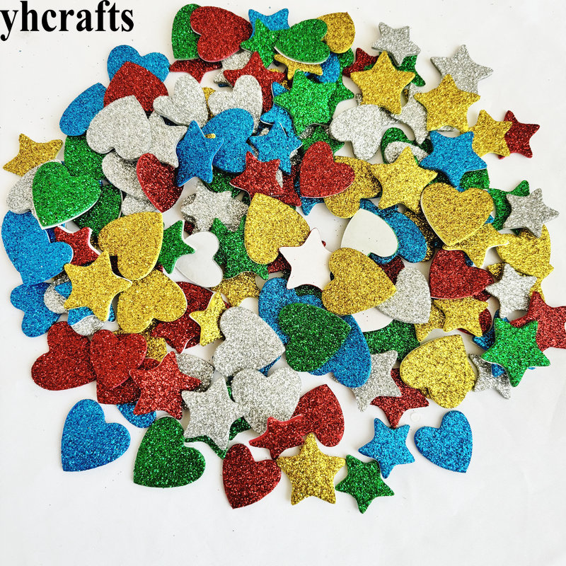 きらびやかな星とハートのフォームステッカー,クリスマスの室内 - Art And Craft For Xmas のレビューと価格
