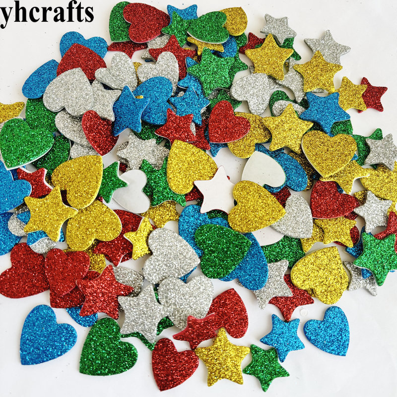 きらびやかな星とハートのフォームステッカー,クリスマスの室内 - Art And Craft For Xmas のレビューと価格