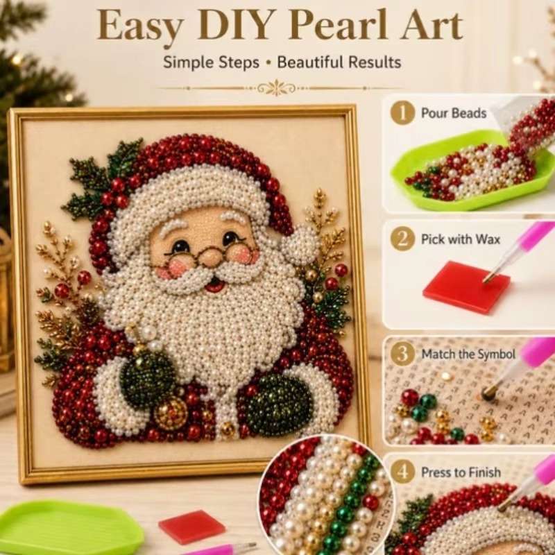 3Dクリスマスパールラインストーンペインティングキット DI - Art And Craft For Xmas のレビューと価格