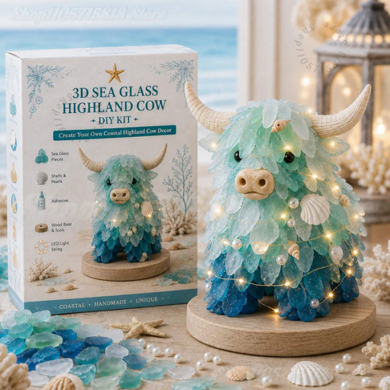 LEDライト付きのクリスマスDIYシーグラスクラフトキット。 - Art Craft Holiday のレビューと価格