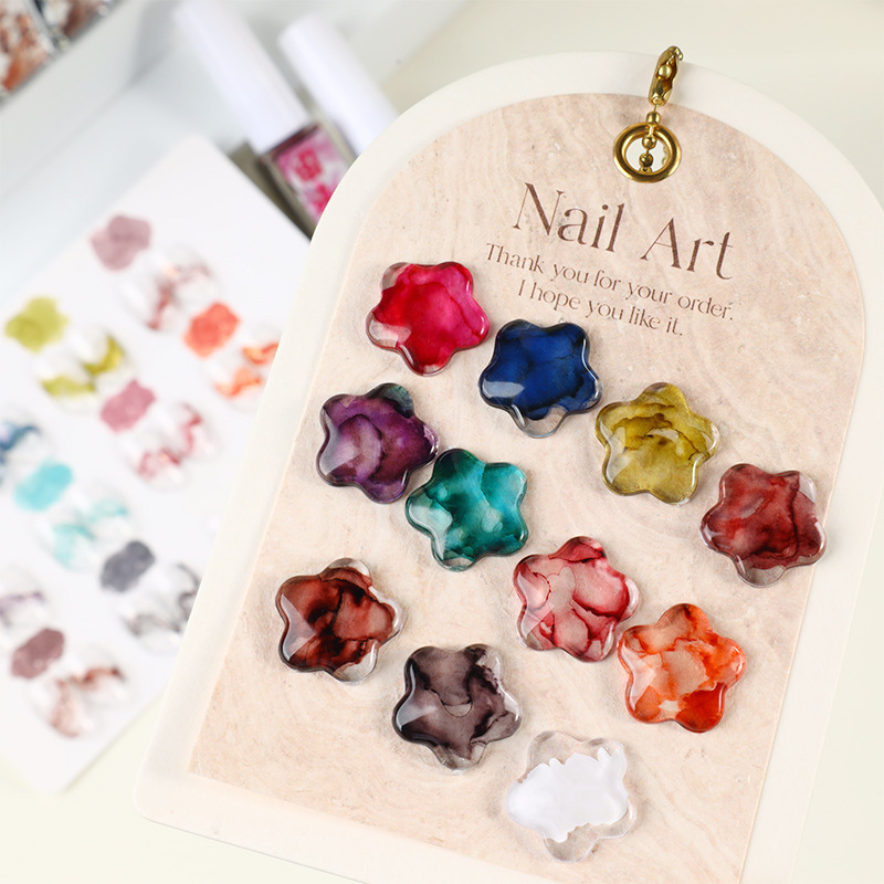 12色のアルコールインク、ネイルアート用、グラデーションやス - Alcohol Ink Set のレビューと価格
