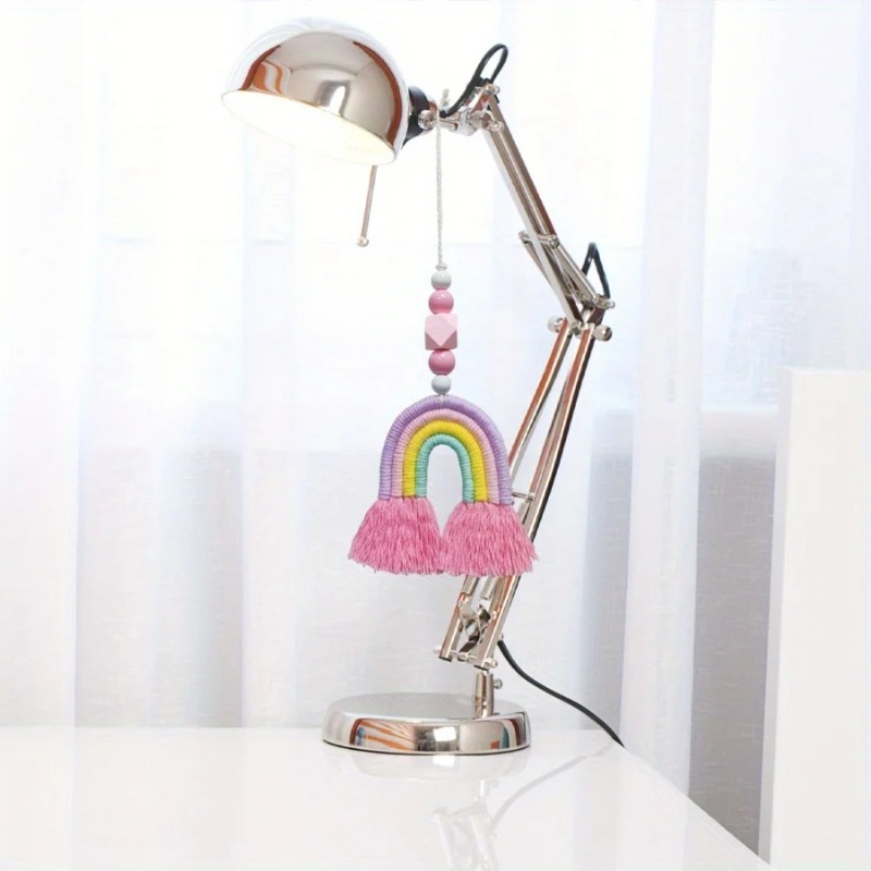 虹色の風鈴 ミニチュア織り飾り ホームアート装飾 吊り下げ工 - Art And Craft For Nursery のレビューと価格