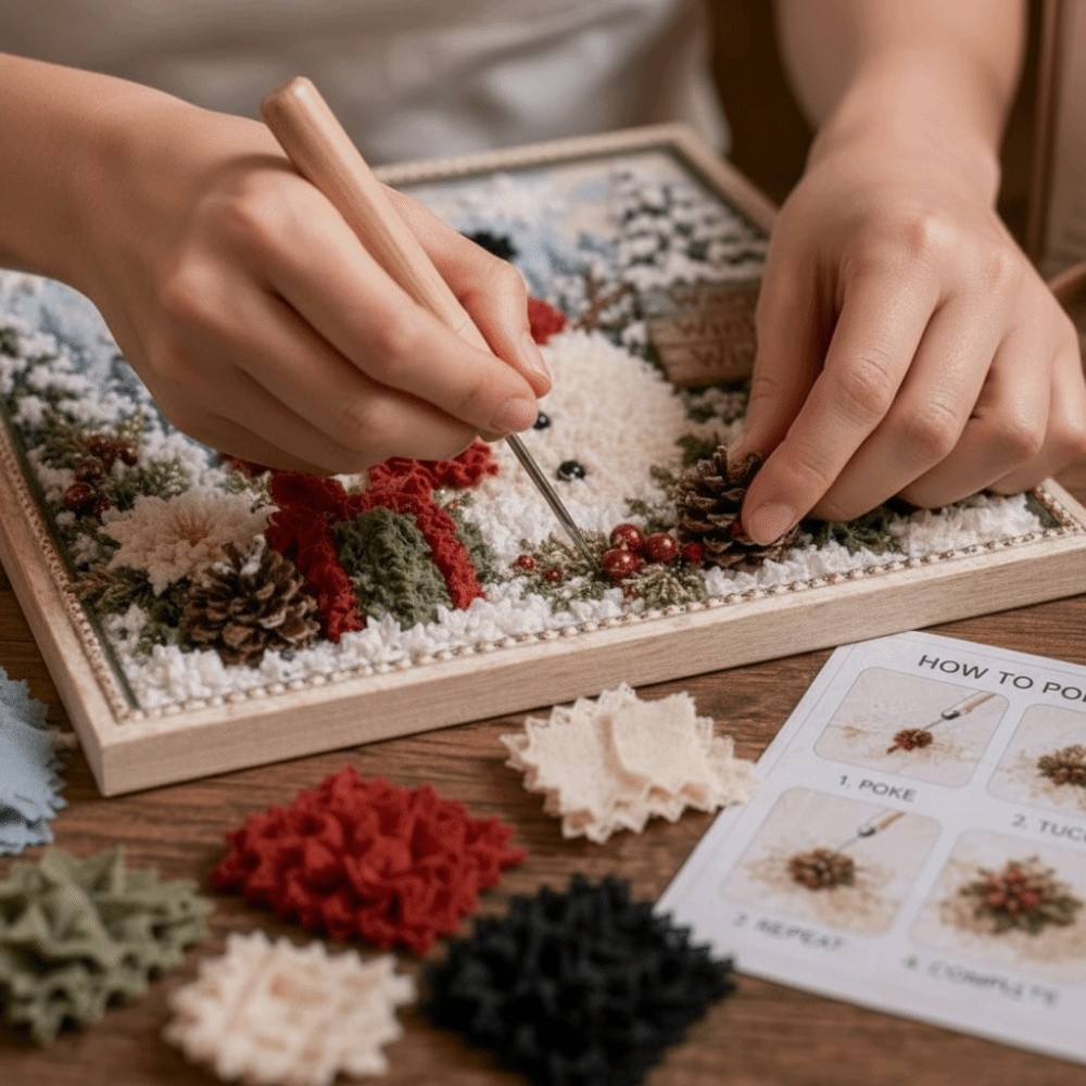 縫い目不要のクリスマスポケアート 簡単作成 厚紙製雪だるまオ - Art And Craft For Xmas のレビューと価格