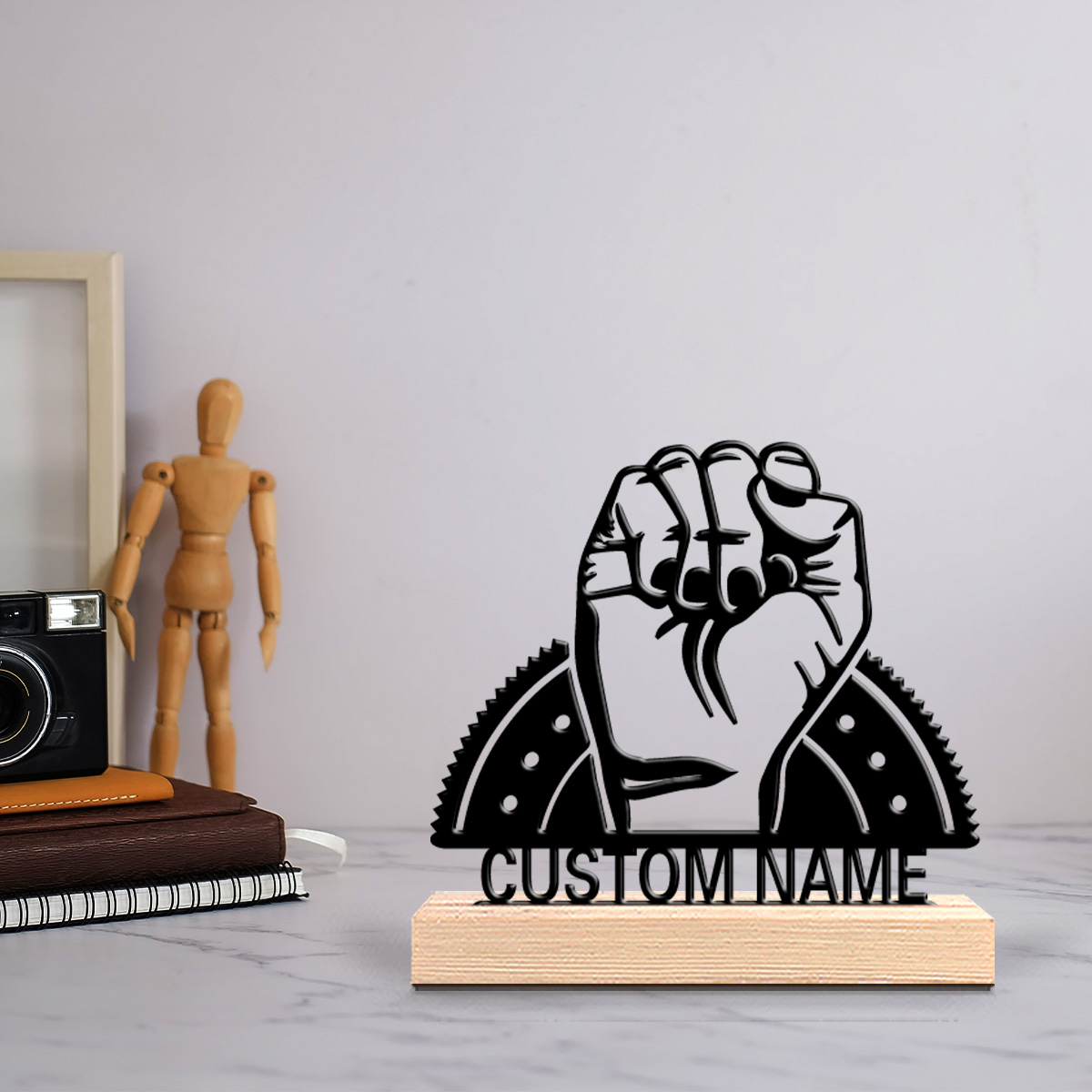1個入り フィスト チアアップ パーソナライズドネーム メタ - Art Craft Names のレビューと価格