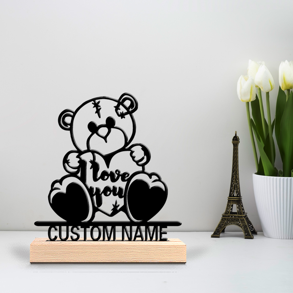 1個 ファッションラブトイ カスタムネームメタルスタチュー  - Art Craft Names のレビューと価格