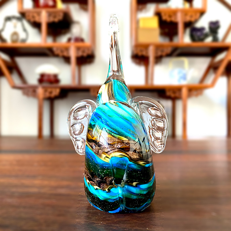 ガラス象の置物,4色,テーブルの装飾,手作り,芸術的な家の装 - Art And Craft For Xmas のレビューと価格