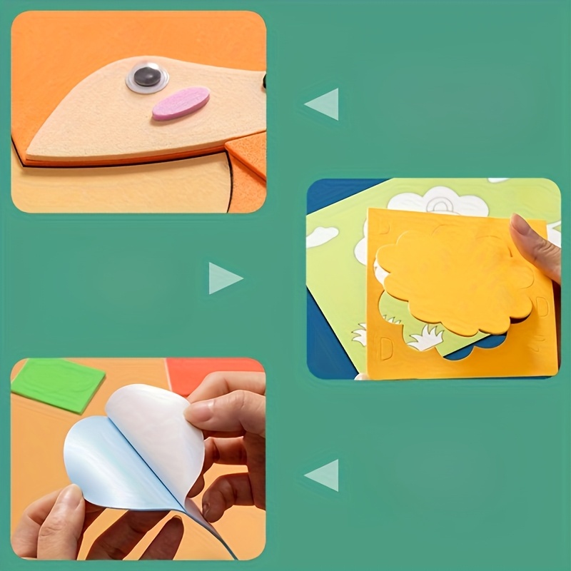 子供用3Dステッカー、使い捨て、手作りのEVAクラフトデカー - Art Craft Education のレビューと価格