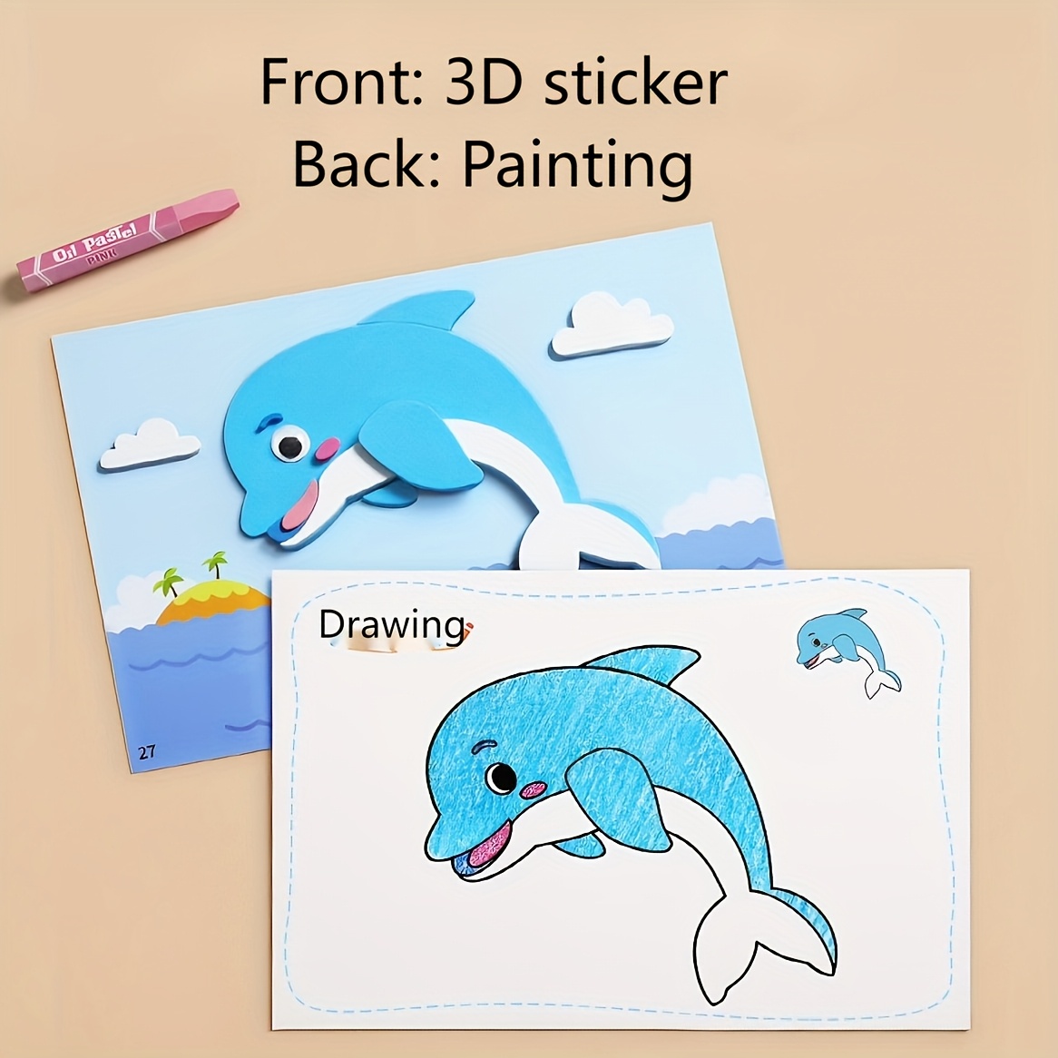 子供用3Dステッカー、使い捨て、手作りのEVAクラフトデカー - Art Craft Education のレビューと価格