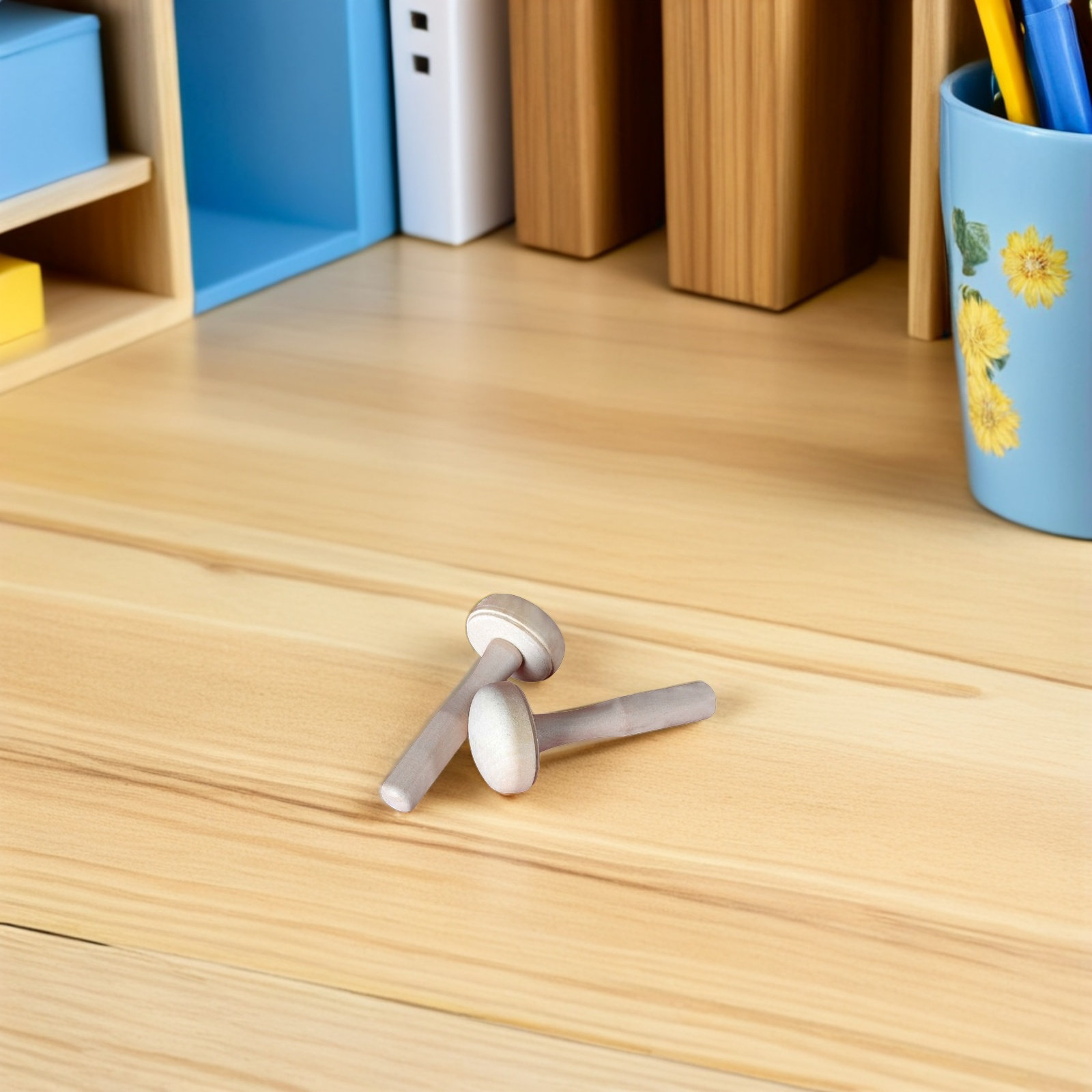 10個入り、きのこ型の木製版画ツール。子供向けのDIYインク - Art Craft Education のレビューと価格