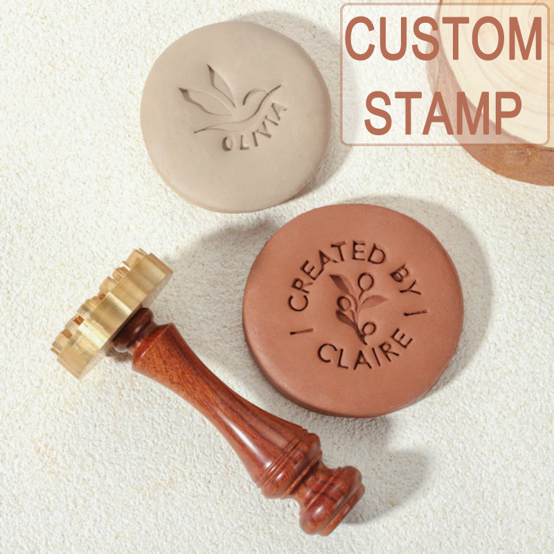 陶器用カスタムスタンプ、パーソナライズロゴデザイン真鍮スタン - Art Craft Logo Design のレビューと価格